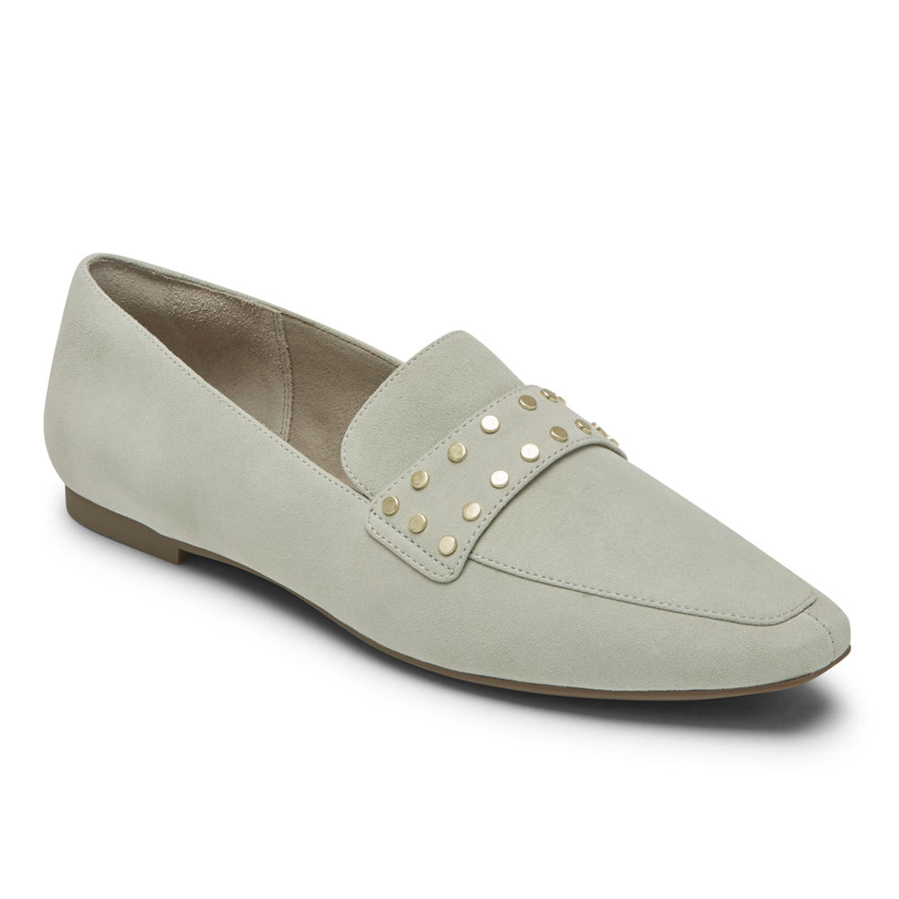 Rockport Loafers Dam Olivgröna - Total Motion Laylani Studded - RUHJN9364